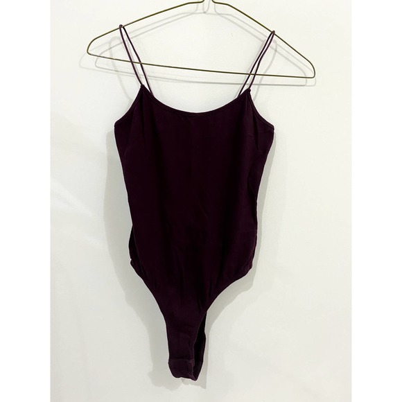 Wine spaghetti Strap Bodysuit - Picture 1 of 6